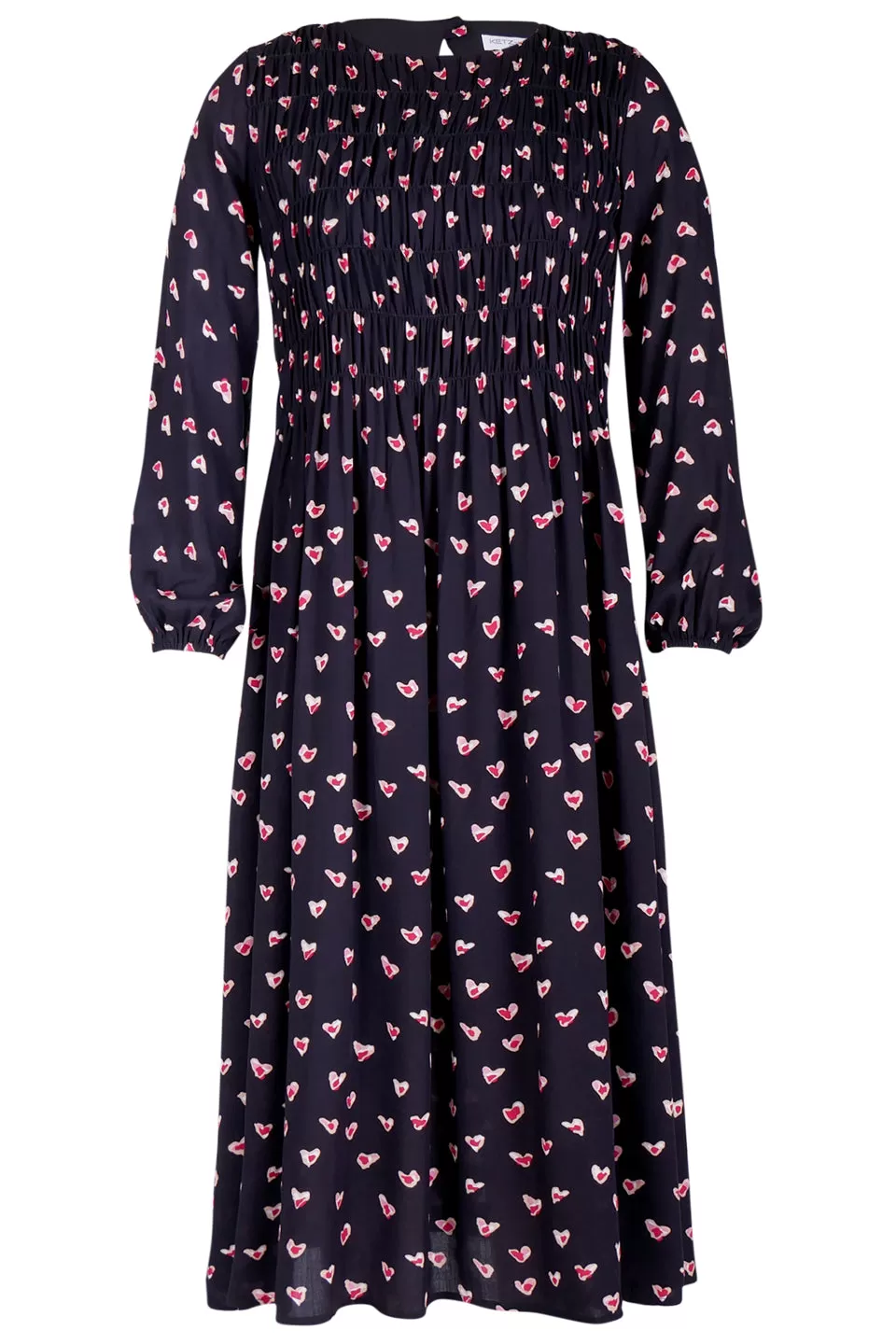 Hanker Black Floral Print LS Dress