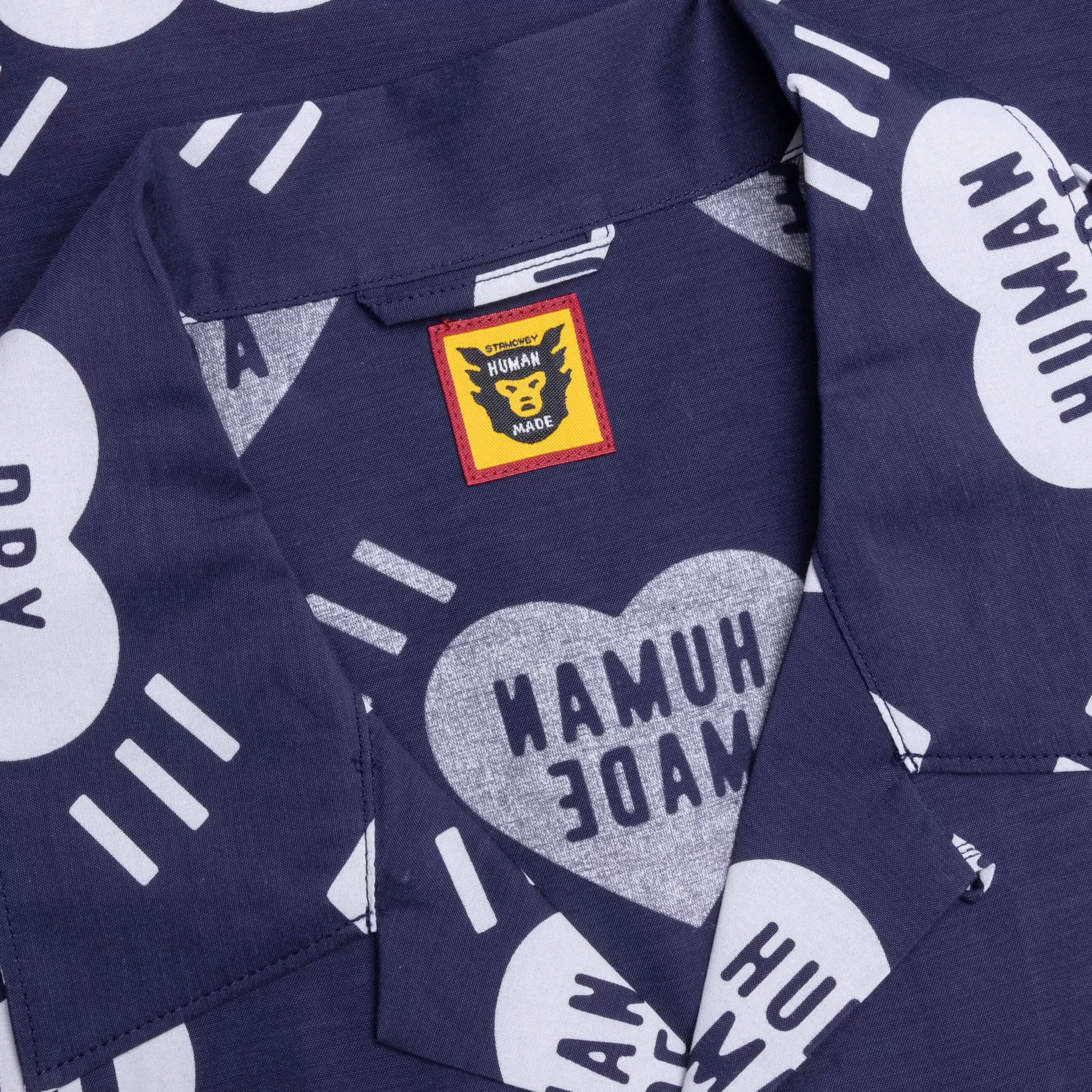 Heart Aloha Shirt - Navy