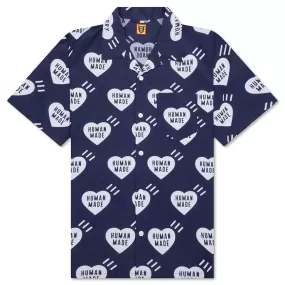 Heart Aloha Shirt - Navy