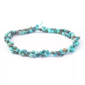 Hubei Turquoise 3mm Round Matrix AA Grade - Limited Editions - 15-16 inch