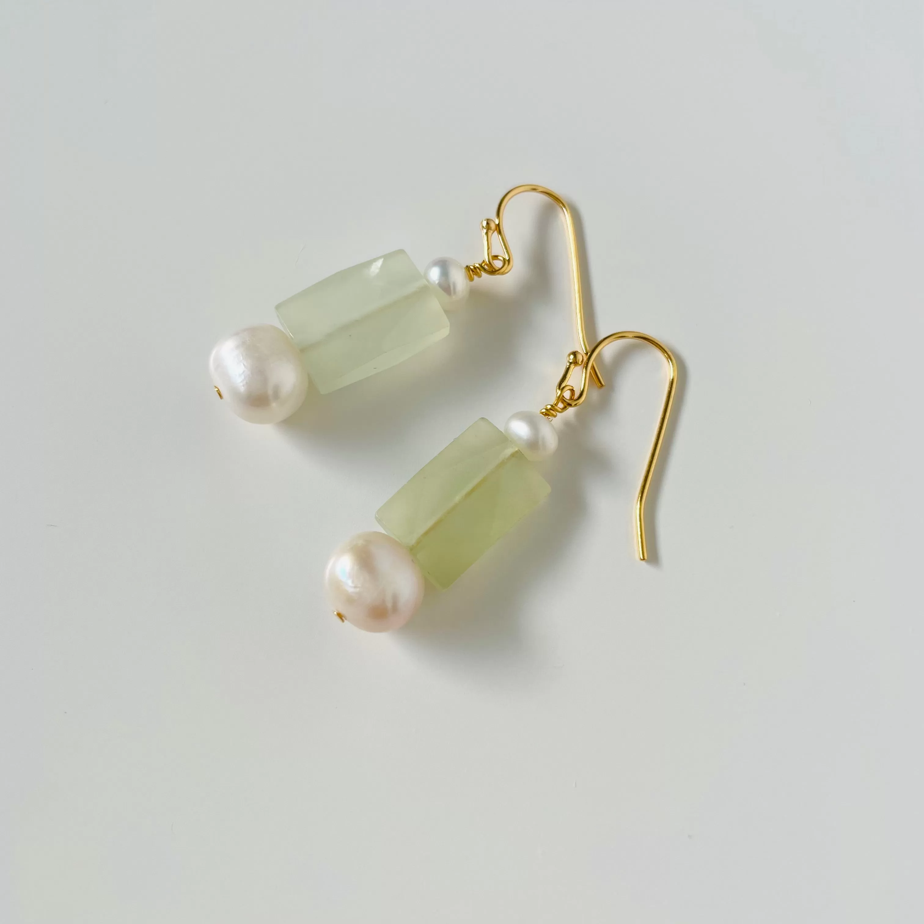 Jade & Pearl Ear Wires