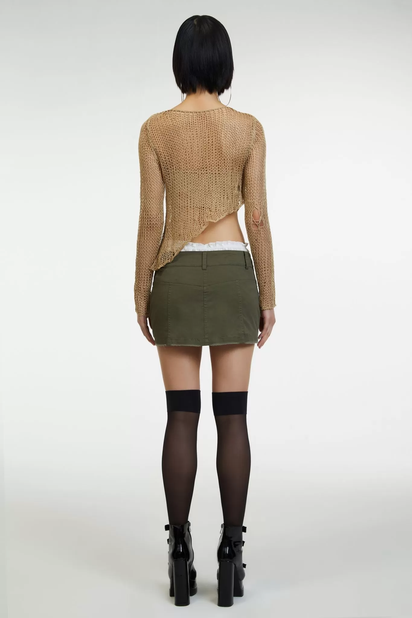 Kaspar Cargo Skirt - Olive