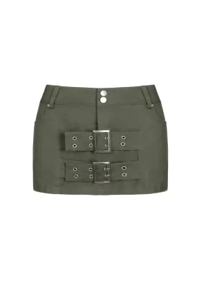 Kaspar Cargo Skirt - Olive