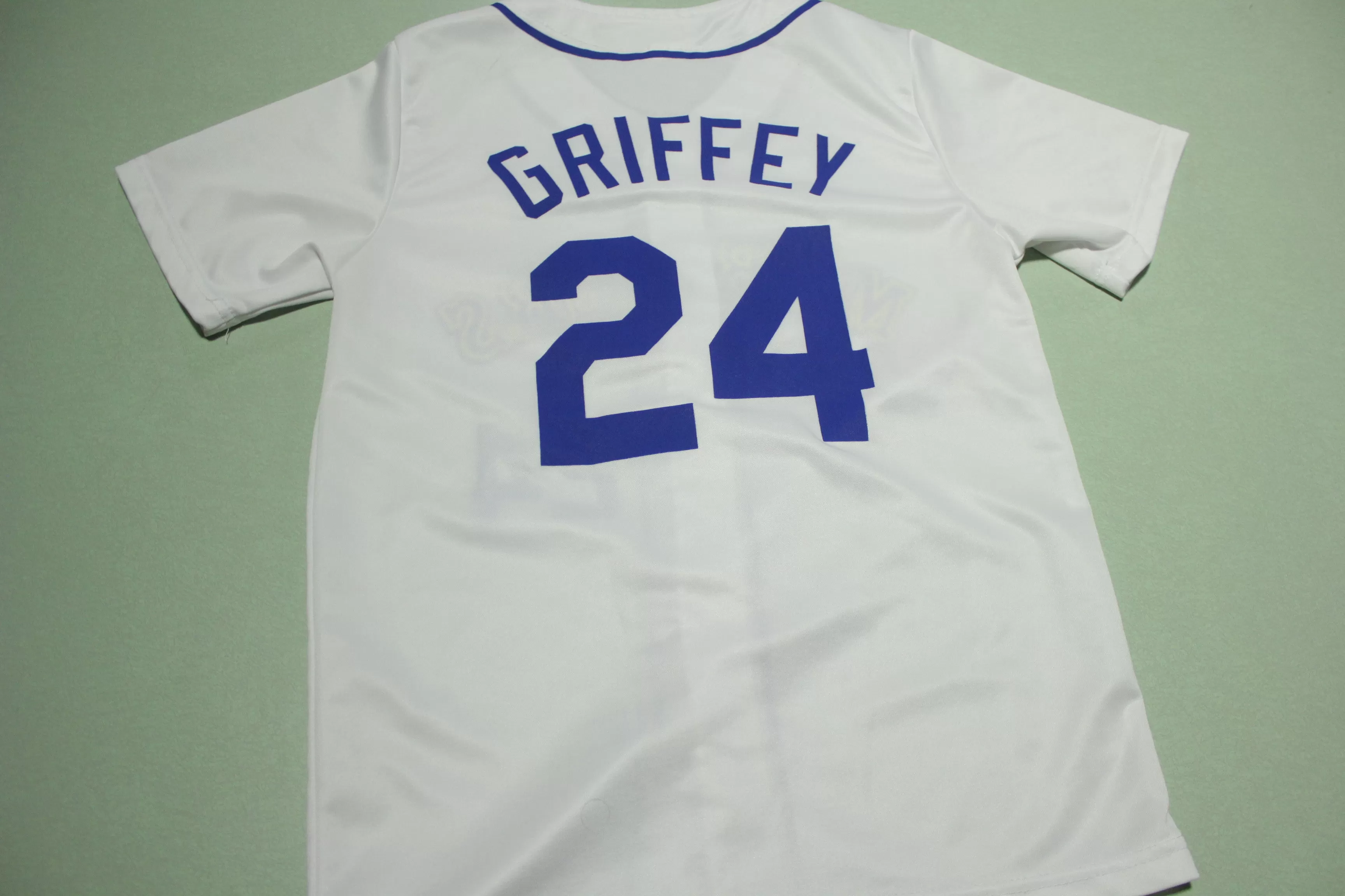 Ken Griffey Jr. 24 Vintage Seattle Mariners Button Up White Baseball Jersey