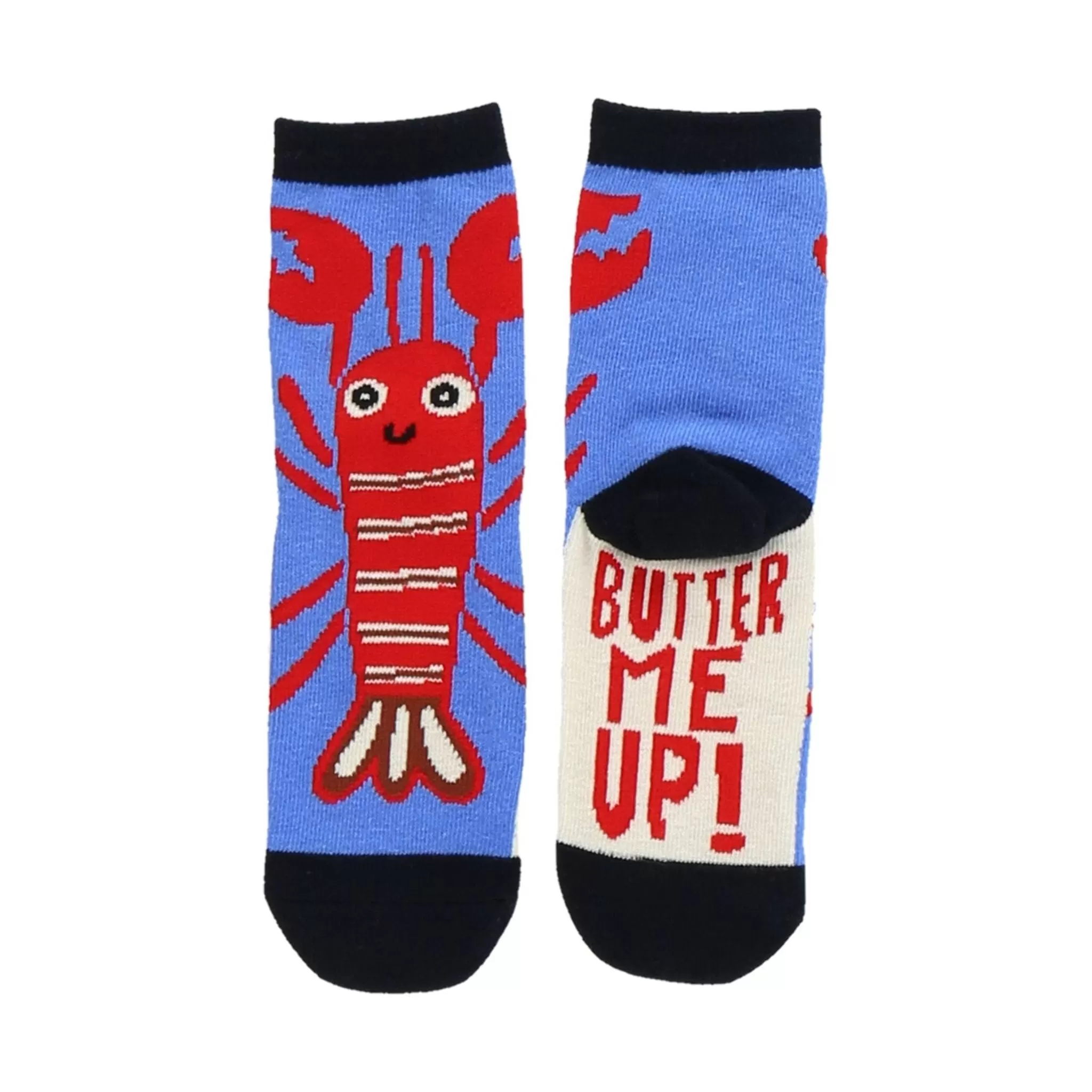 Lazy One Butter Me Up Lobster Kids' Sock - Blue/Red