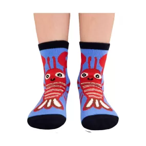 Lazy One Butter Me Up Lobster Kids' Sock - Blue/Red