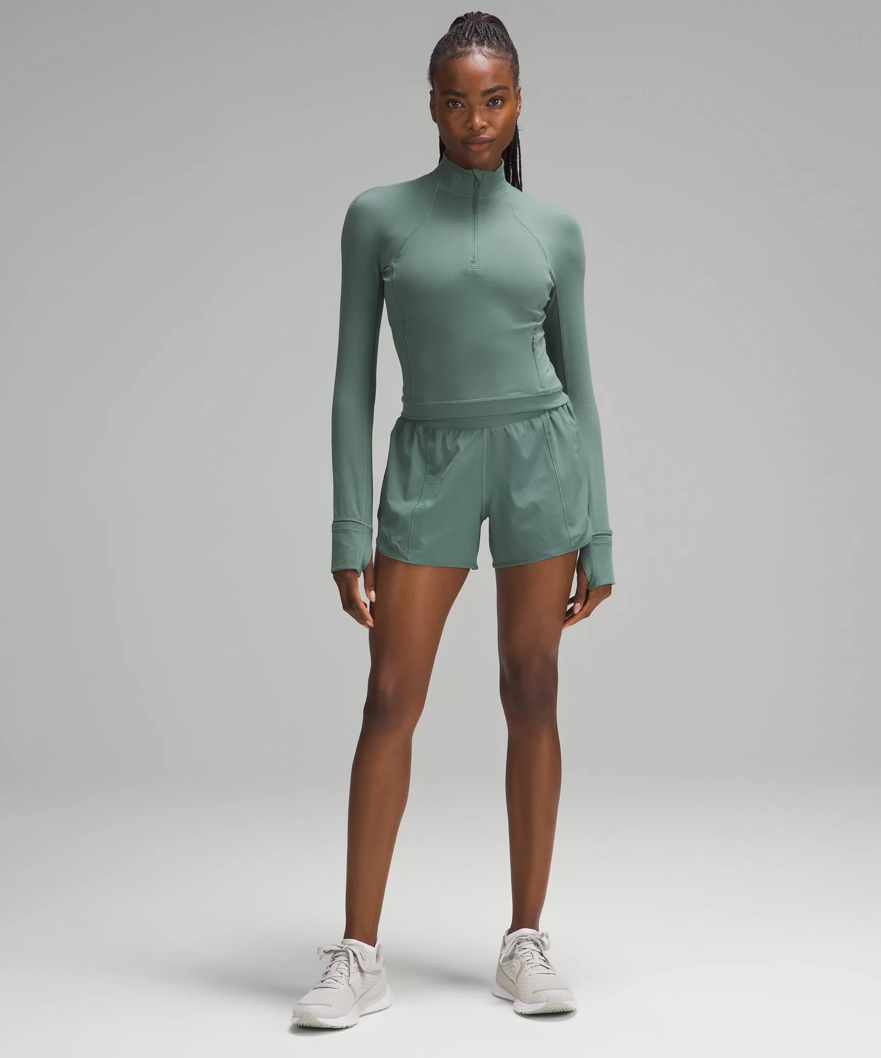 LULULEMON MEDIUM FOREST RULU RUN 1/2 ZIP