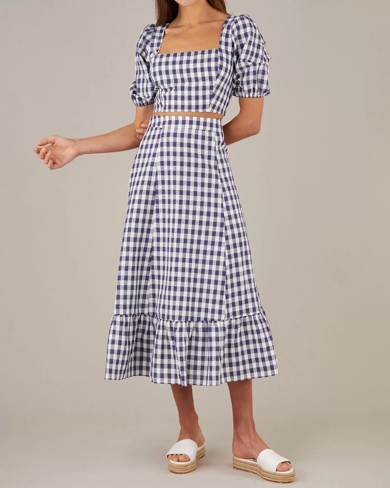 Mallee Gingham Crop Top