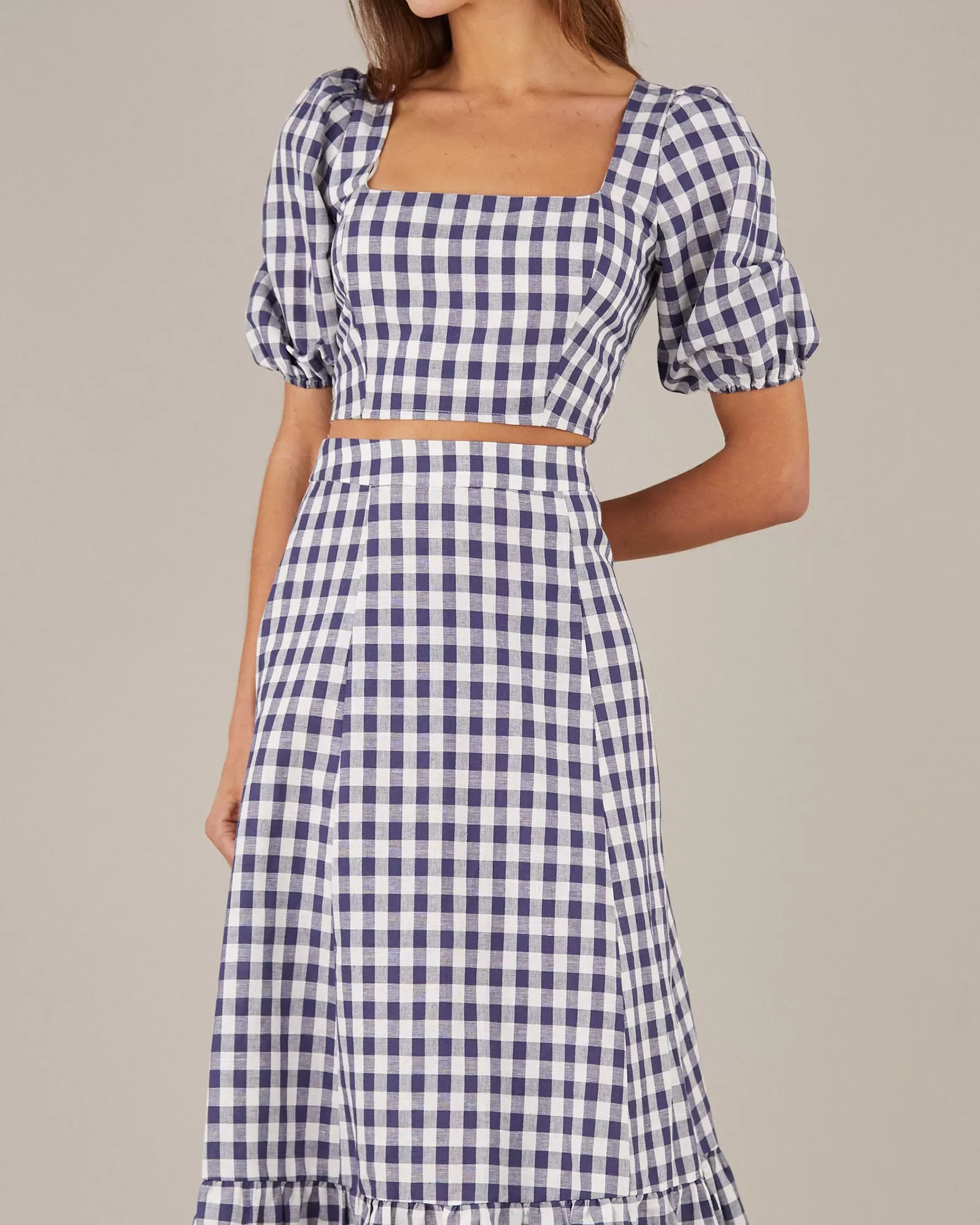 Mallee Gingham Crop Top