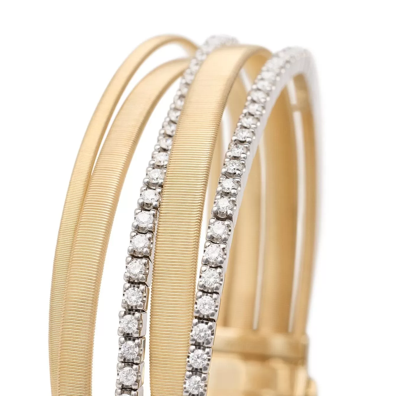 Marco Bicego 18K Yellow Gold Five Row Diamond Masai Bracelet