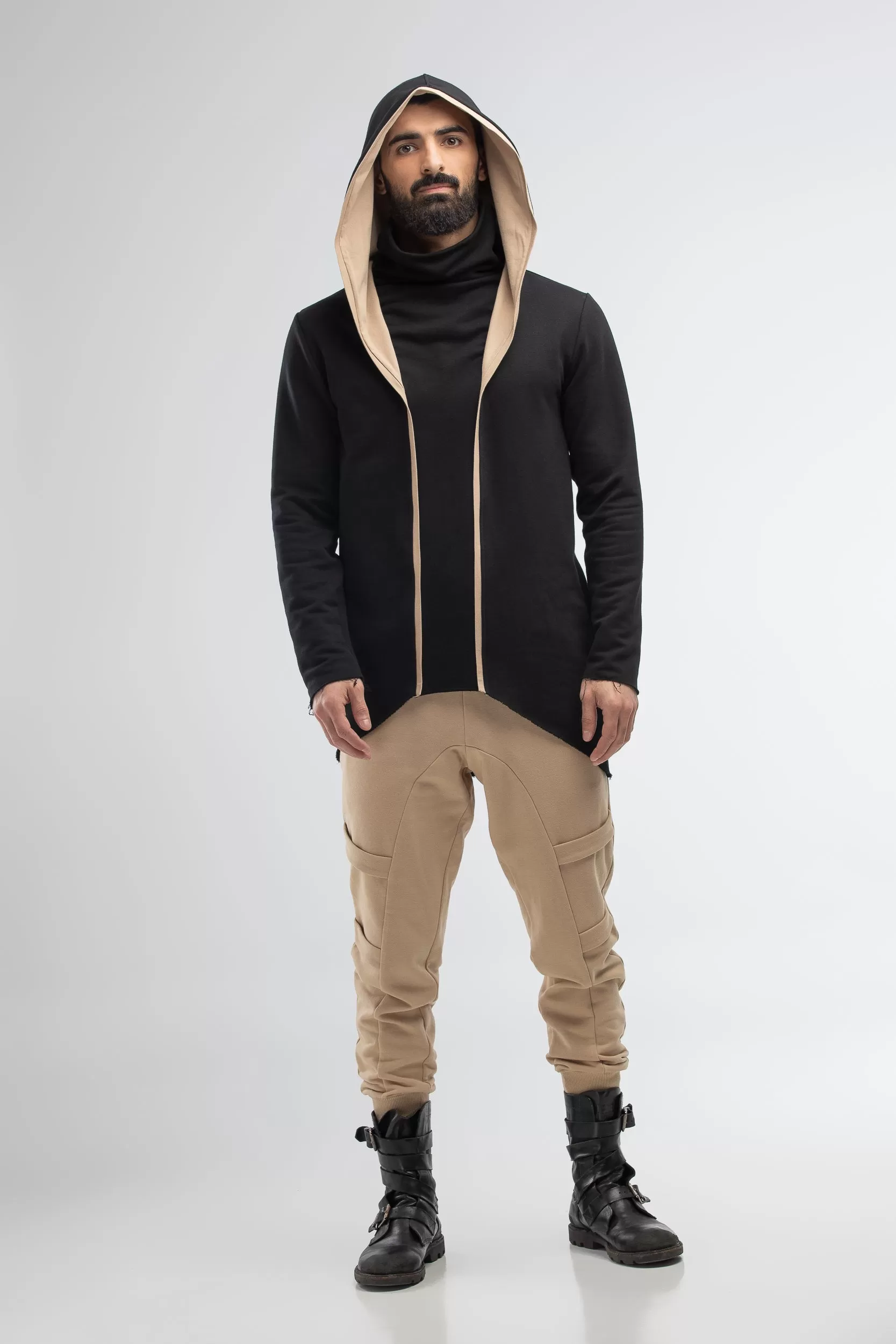 Men black hoodie