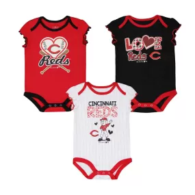 MLB - Girls' (Infant) Cincinnati Reds 3 Pack Onesie (KM32CMK 13)