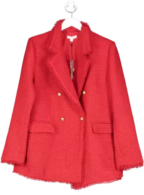 Monsoon Red Rubi Tweed Jacket UK L