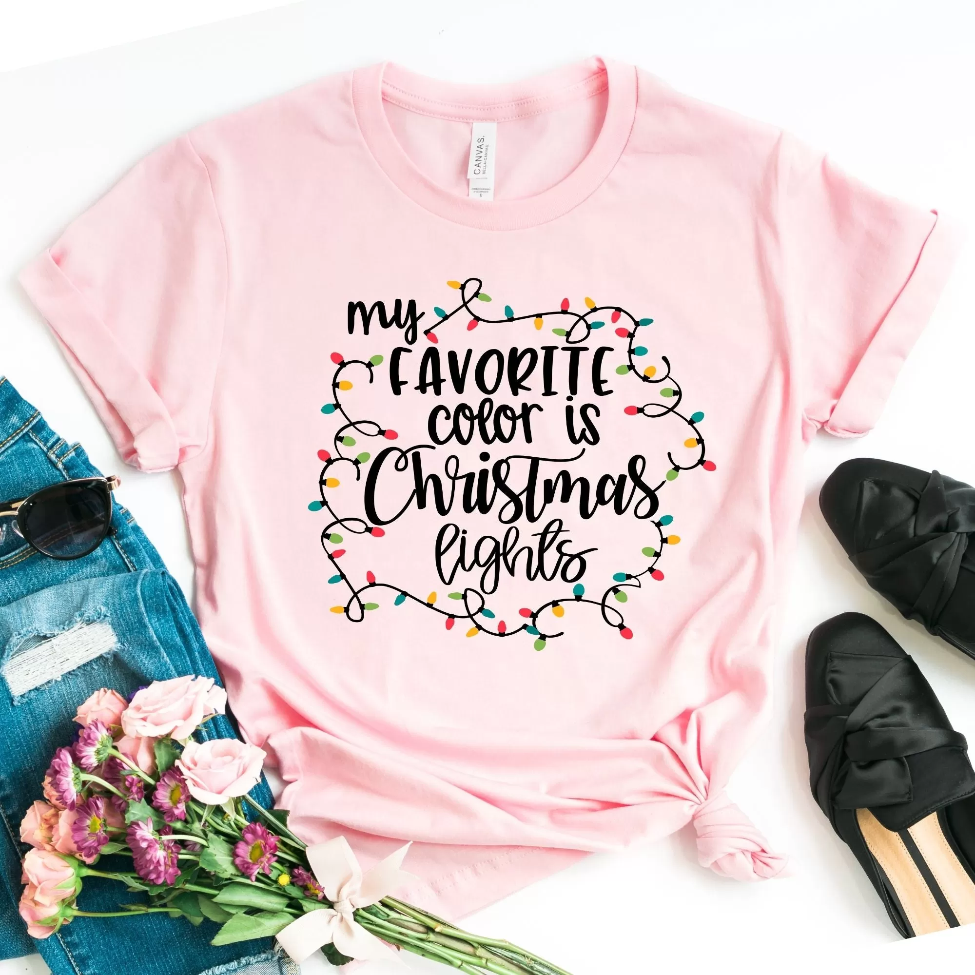 My Favorite Color is Christmas Lights T-Shirt - Unisex Fit