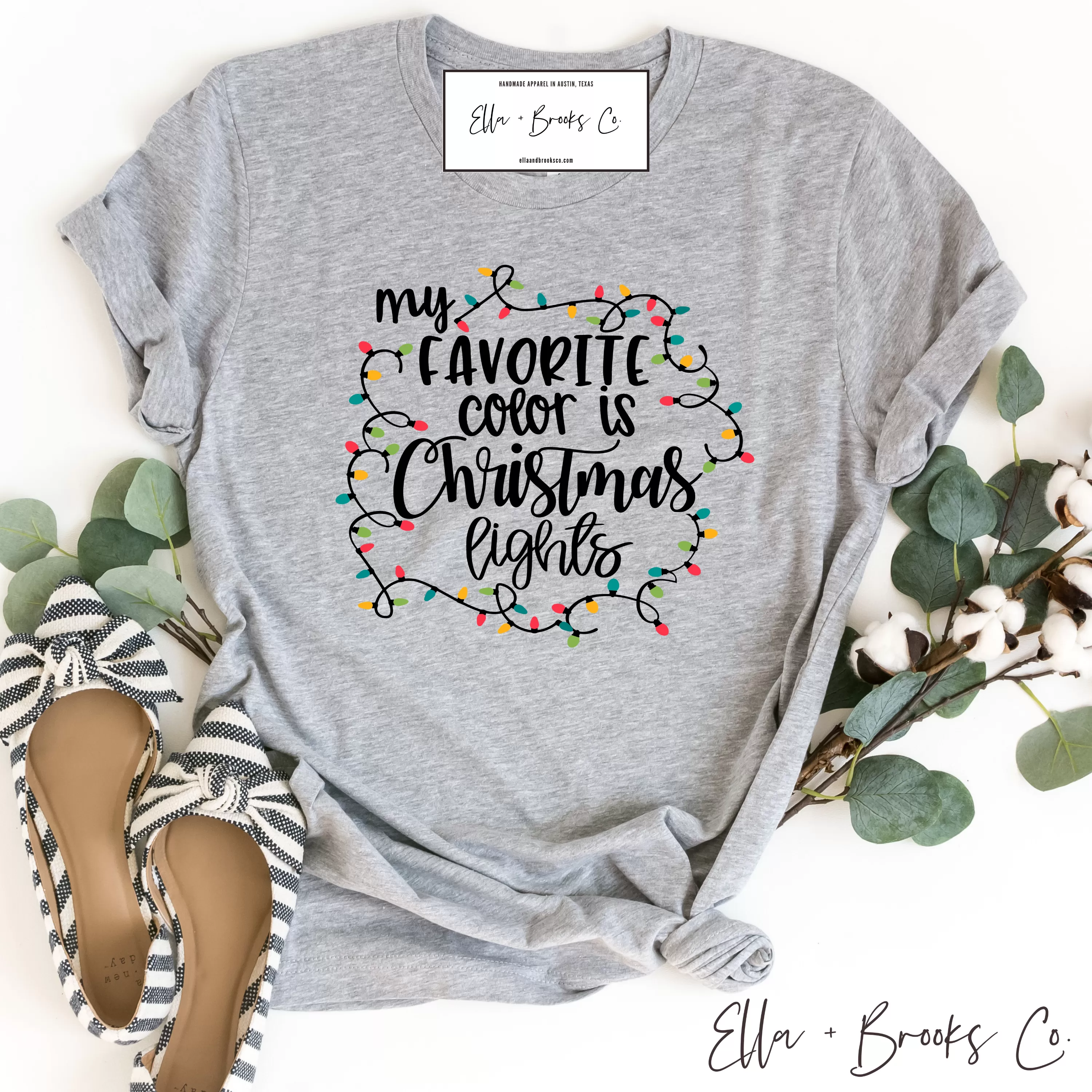 My Favorite Color is Christmas Lights T-Shirt - Unisex Fit