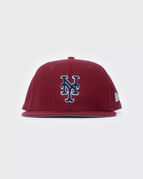 New Era 5950 Bordeaux Blue New York Mets