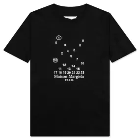 Numeric Logo Mako Cotton T-Shirt - Black