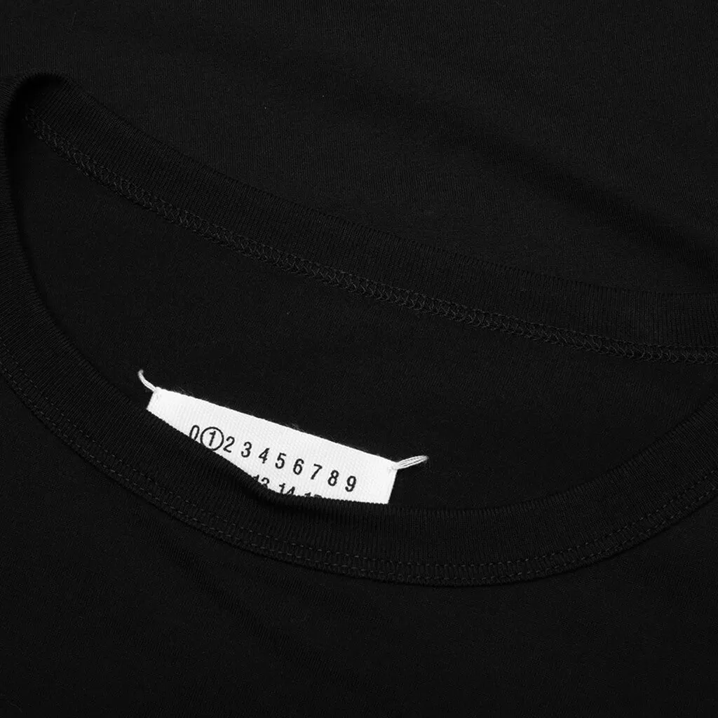 Numeric Logo Mako Cotton T-Shirt - Black