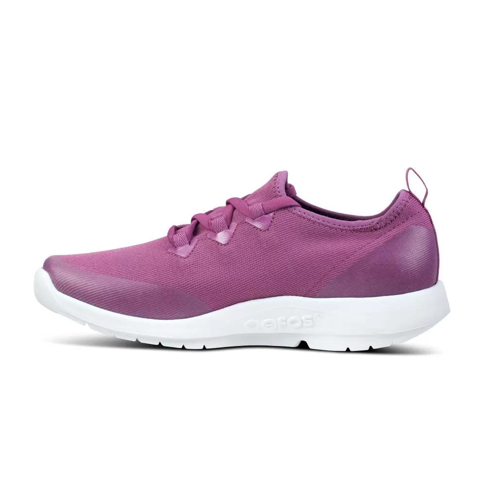 'OOFOS' Women's OOmg Sport LS-Low Shoe - White / Plum