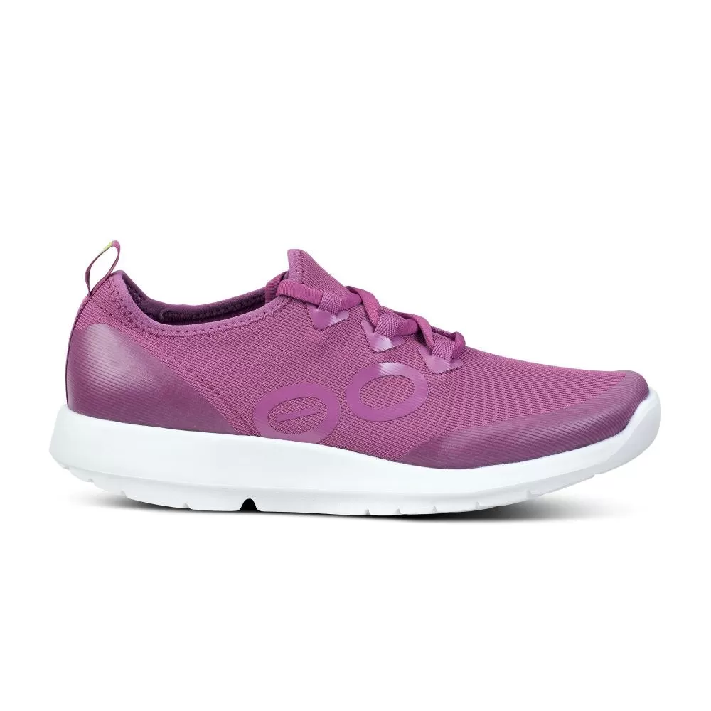 'OOFOS' Women's OOmg Sport LS-Low Shoe - White / Plum