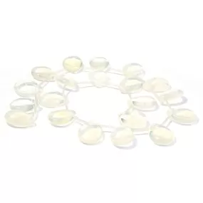 Opalite Yellow (Synthetic) 15X20mm Puff Teardrop - 15-16 inch - CLEARANCE