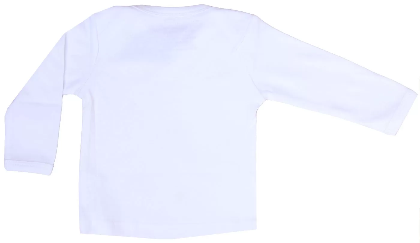 Organic Cotton Baby Long Sleeve T-Shirt GOTS Certified (White)