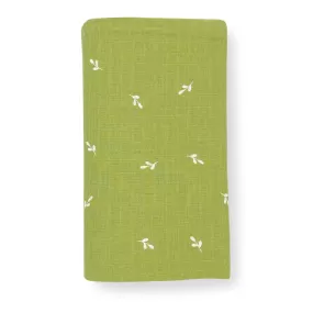 Organic Cotton Muslin Swaddle/Blanket  -Solid Olive Green Towel