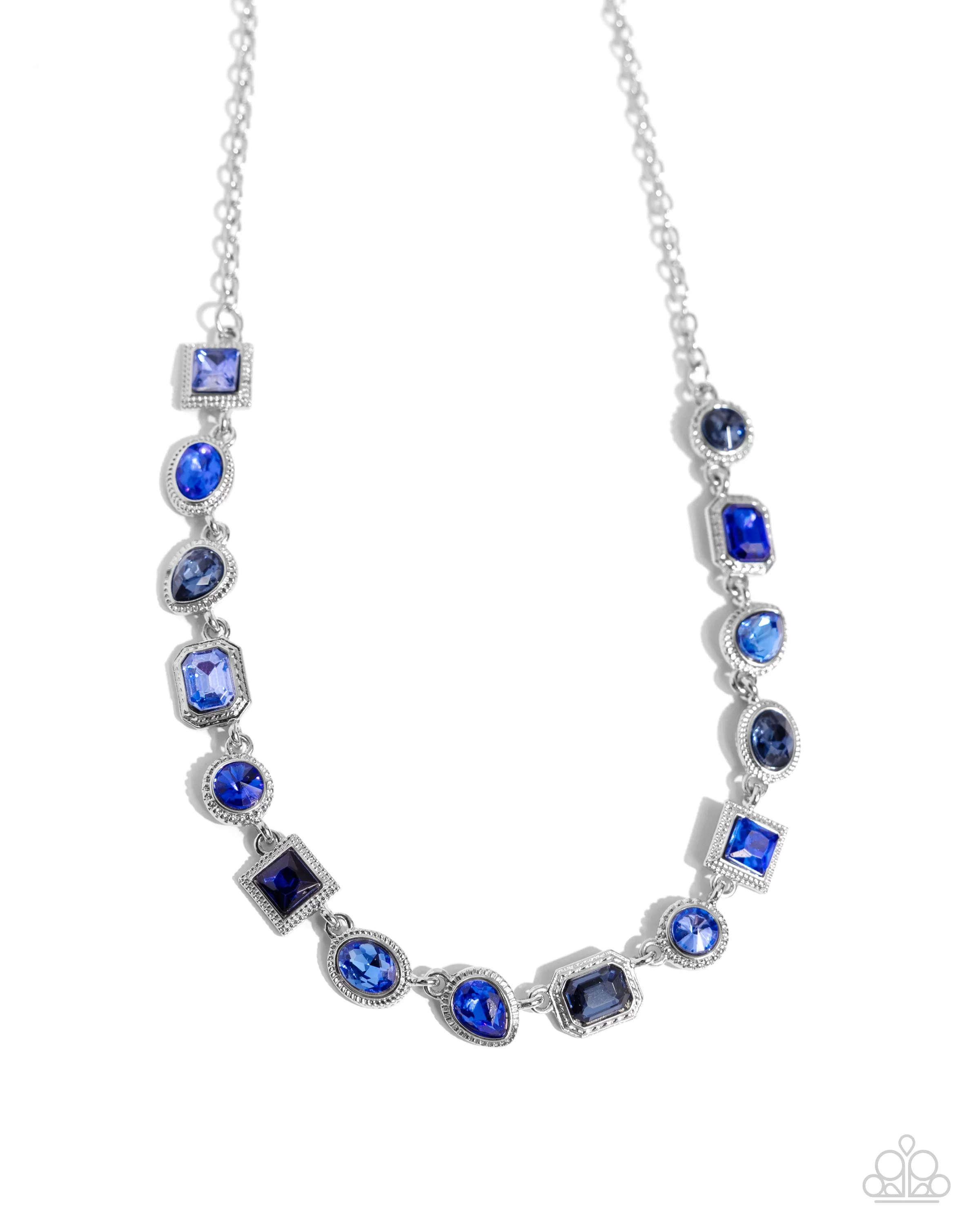 Paparazzi PREORDER Gallery Glam Blue Necklace & Earring Set