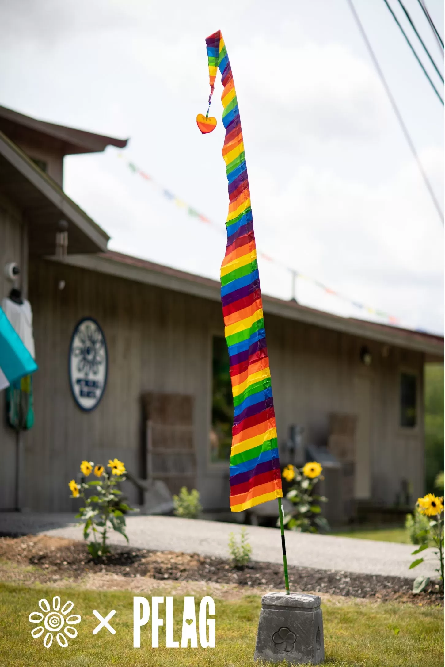 Pelangi Rainbow Flag with Telescoping Pole