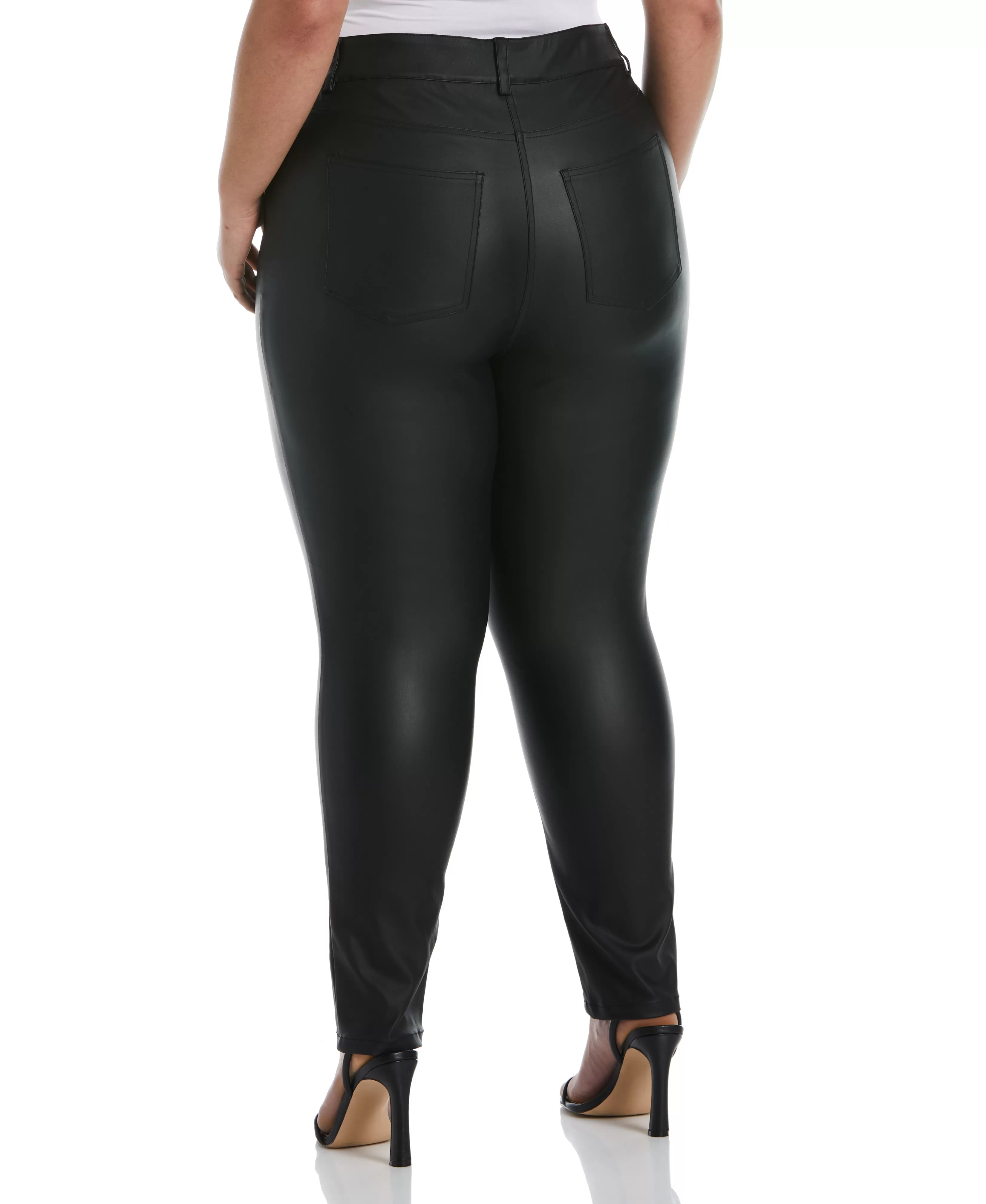 Plus Size 5-Pocket Coated Twill Pant