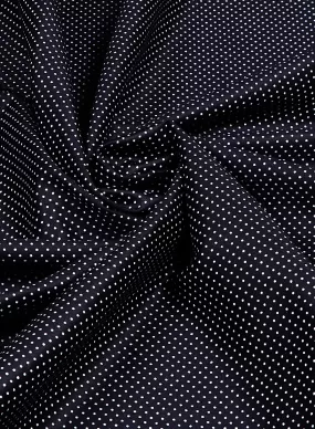 Polka Dot Black and White Cotton Fabric