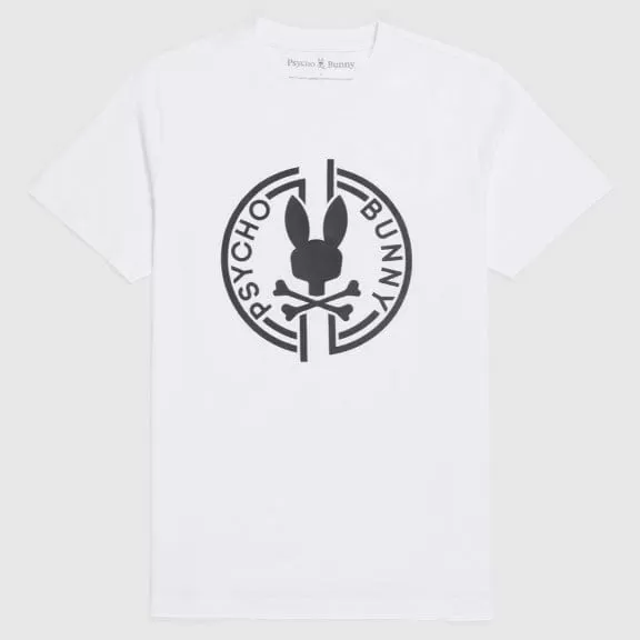 Psycho Bunny Santa Fe Graphic Tee (White) B6U203Y1PC