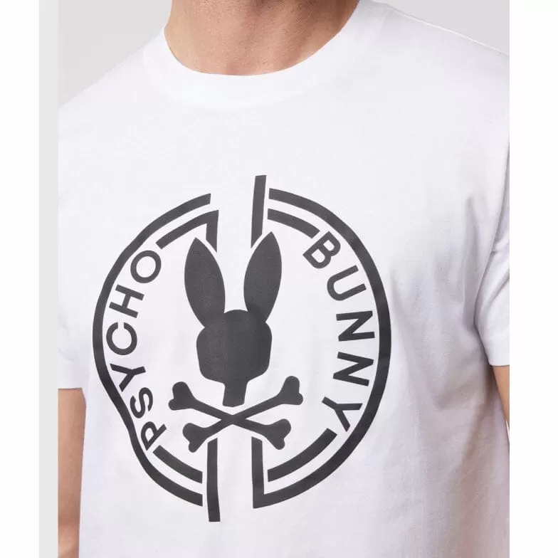 Psycho Bunny Santa Fe Graphic Tee (White) B6U203Y1PC