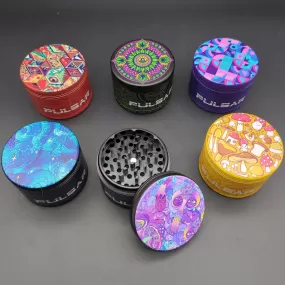 Pulsar Design Series Grinders w/ Side Art| 4pc | 2.5