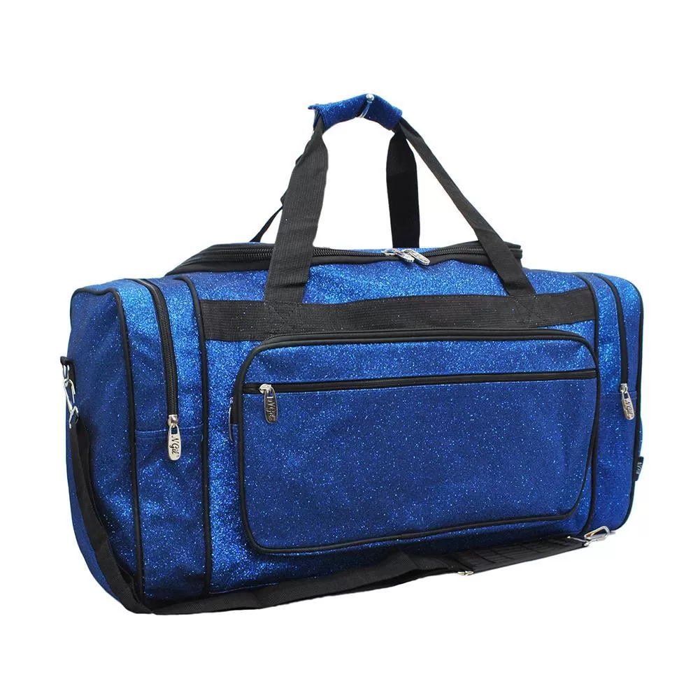 Royal Blue Glitter NGIL Canvas 20 Duffle Bag