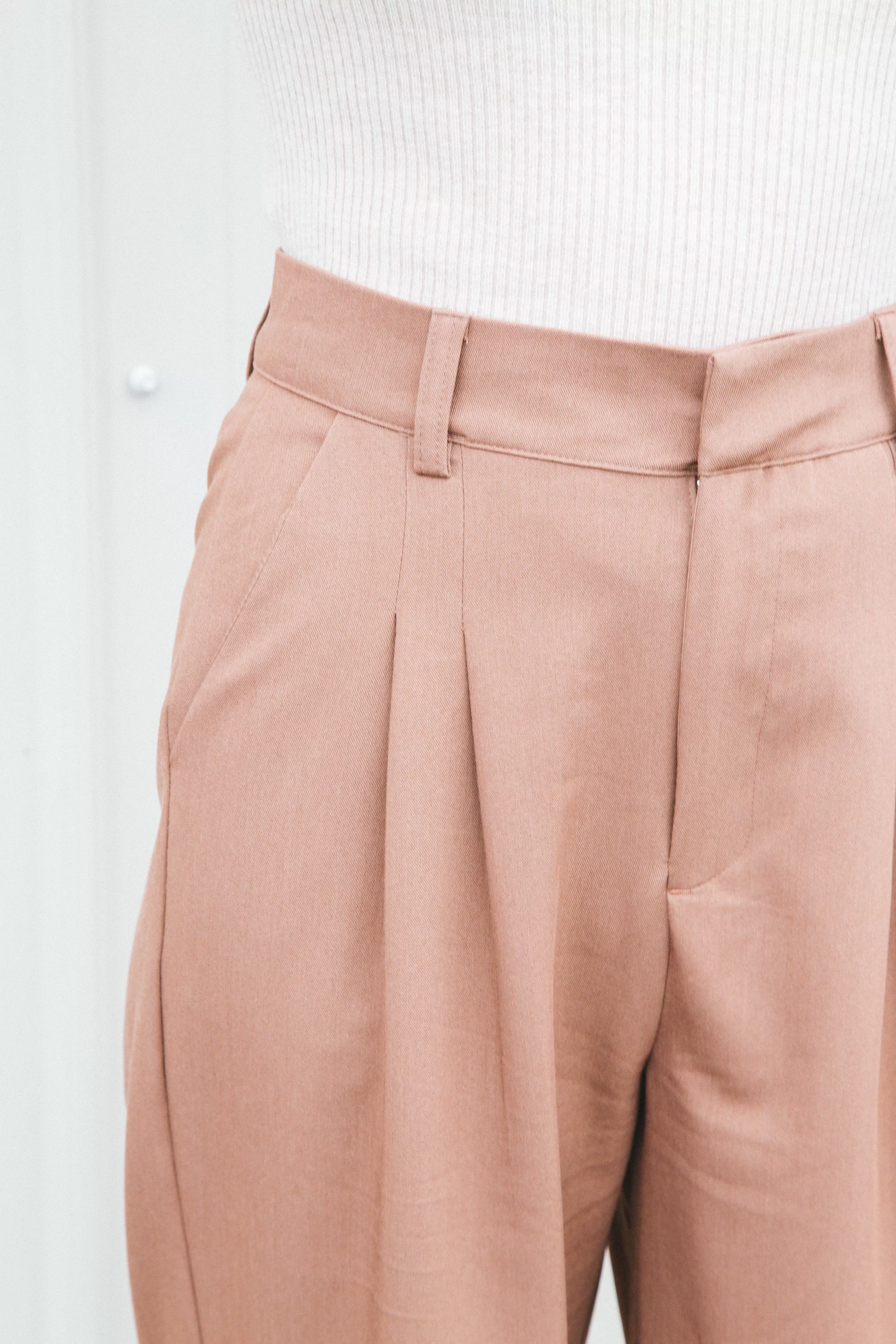 Ryann Wide Leg Pants, Pale Brown