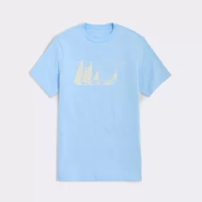 Sailboat Whale Fill Short Sleeve Pocket T-Shirt