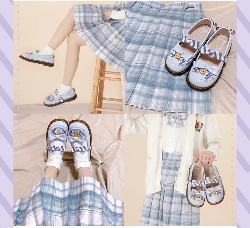 sheep puff Lolita little bear courage flat shoes