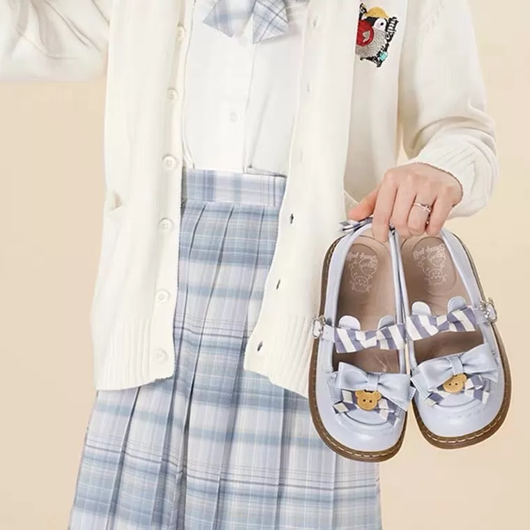 sheep puff Lolita little bear courage flat shoes