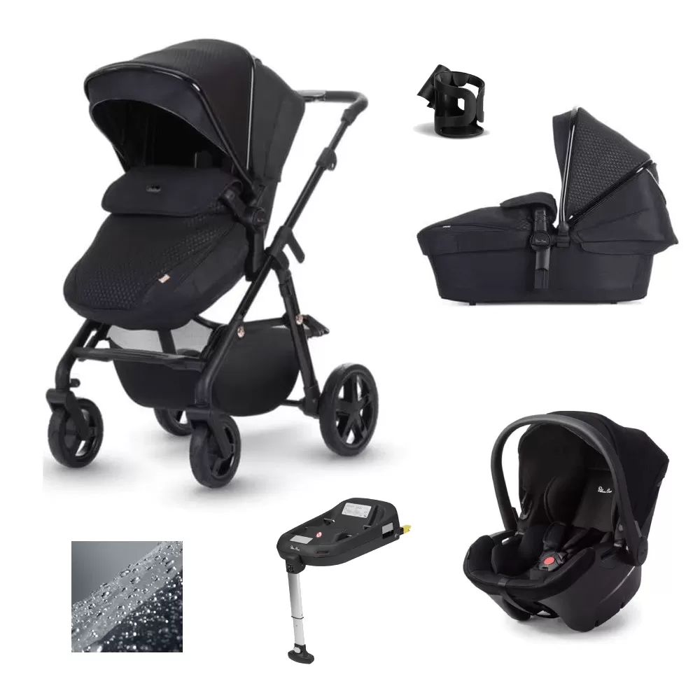 Silver Cross Pioneer Pram with Simplicity Plus Car seat and Base - Eclipse