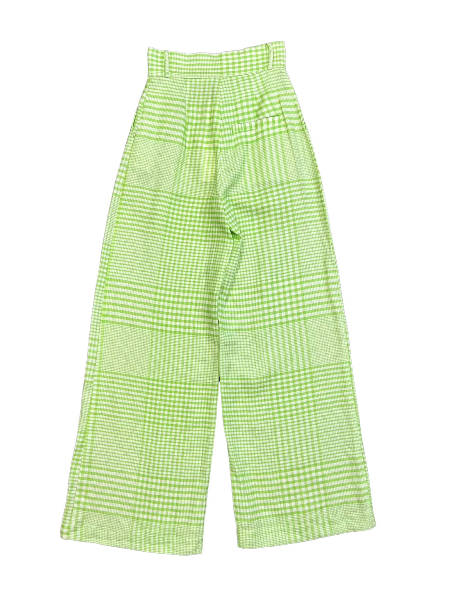 Size 6 - Sister Studios Green Check Gabby Pants