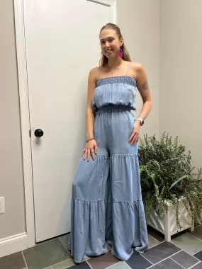 Smocked Wide Leg jumpsuit