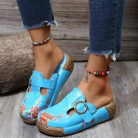 Soft Daily Print Platform Sandals