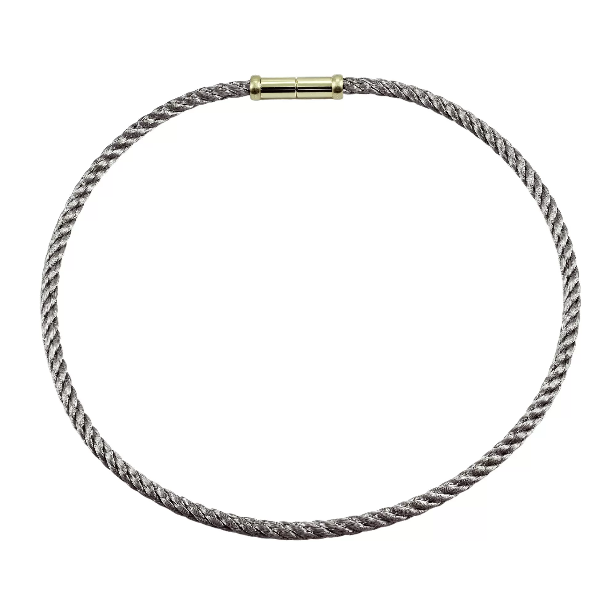 STEEL 16-INCH BRAIDED NECKLACE