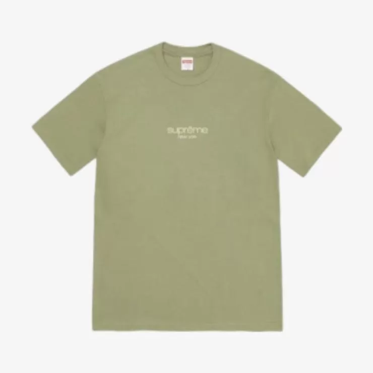 Supreme Tee 'Classic Logo' Light Olive SS22