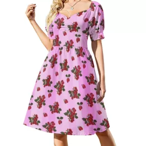 Sweetheart Neck Puff Sleeve Mini Dress (B271) Dress