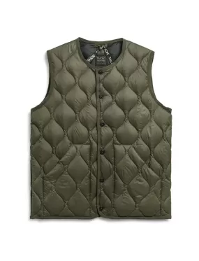 Taion Military Crew Neck Down Vest Soft Shell Dark Olive