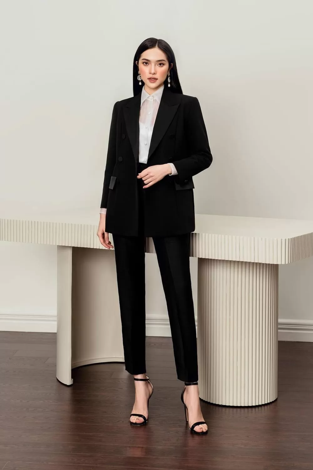 Taylor Asymmetric Lapel Blazer