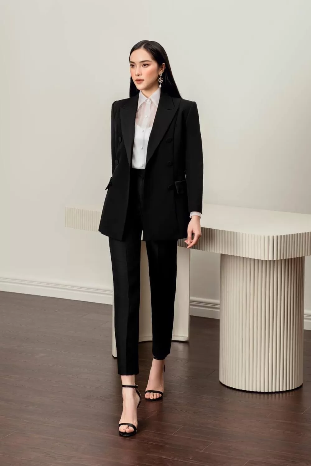 Taylor Asymmetric Lapel Blazer