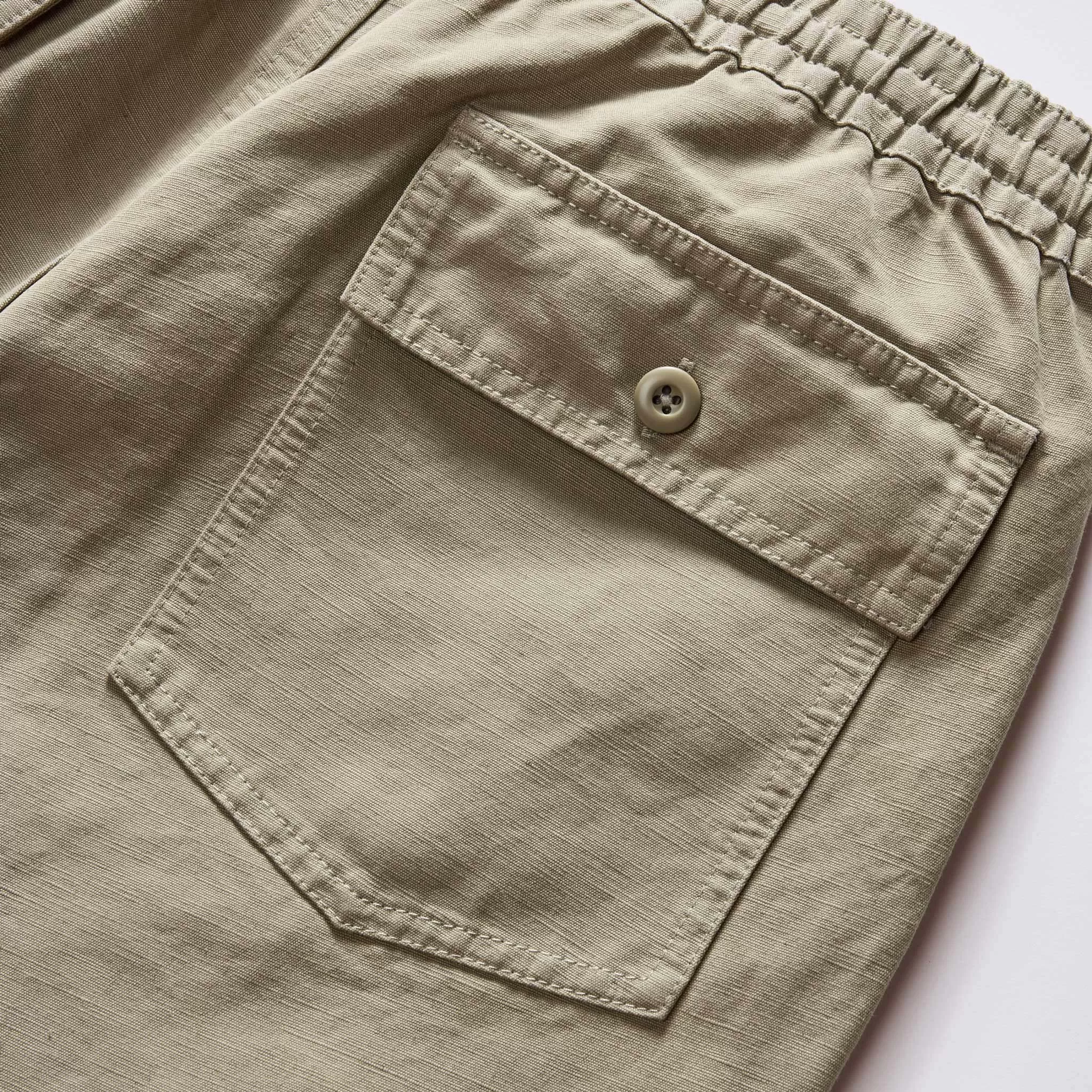 The Apres Trail Short in Light Sage Slub